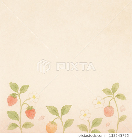 春季水果系列：田裡的草莓盛開 132545755