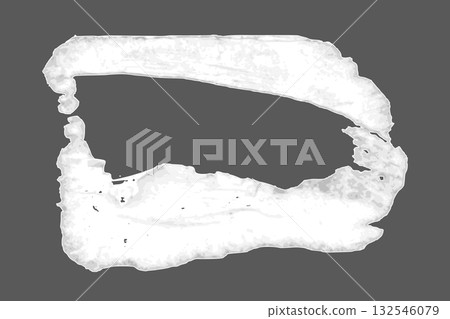 Grey wall with remnants of white torn paper, peeling fragments, and traces of adhesive 132546079