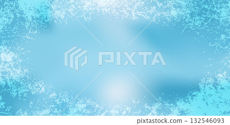 Frozen grungy frame on blue gradient mesh bg with scratches and stains Frozen grungy frame on blue gradient mesh bg with scratches and stains 132546093