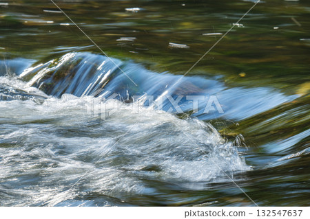 photo of a river with a small waterfall photo of a river with a small waterfall 132547637