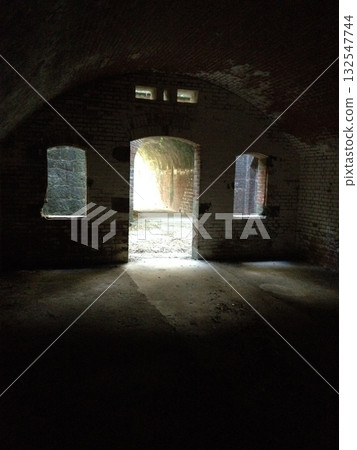 Light shines inside the ammunition depot Light shines inside the ammunition depot 132547744