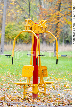 Outdoor exercise equipment for autumn Outdoor exercise equipment for autumn 132547879