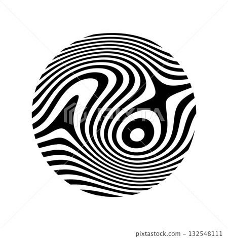 Liquid white black lines background. Abstract monochrome soft waves. Psychedelic illusion. Geometric, optical, animal design. Retro style 60s, 70s, 90s. Zebra design Liquid white black lines background. Abstract monochrome soft waves. Psychedelic illusion. Geometric, optical, animal design. Retro style 60s, 70s, 90s. Zebra design 132548111
