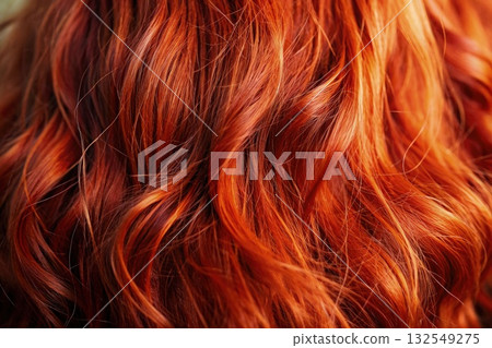 Close Up of Woman With Red Hair. Generative AI Close Up of Woman With Red Hair. Generative AI 132549275