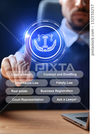 Legal services offered through digital consultation for various law fields Legal services offered through digital consultation for various law fields 132550257