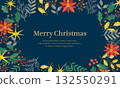 Christmas vector illustration frame 132550291