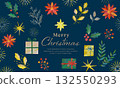 Christmas cute frame illustration 132550293