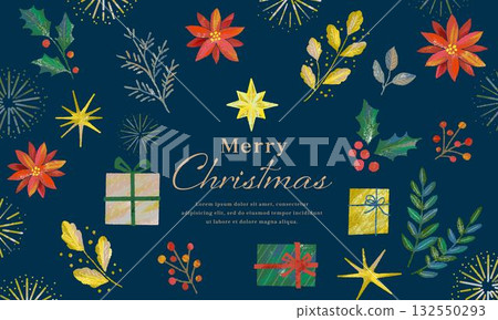 Christmas cute frame illustration Christmas cute frame illustration 132550293