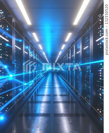 Abstract image of AI systems operating in a server room Abstract image of AI systems operating in a server room 132550520