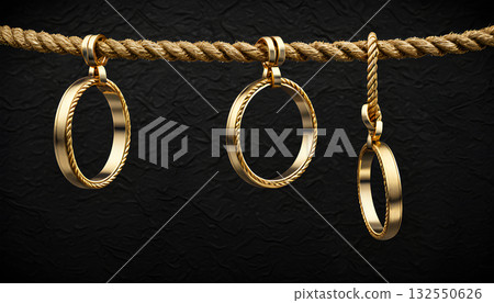 gold chain on a black background 132550626