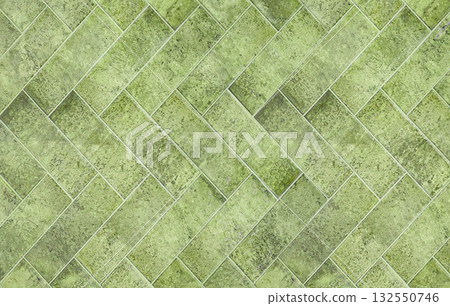 Textured Green Tile with Classic Pattern for Wall and Floor 132550746