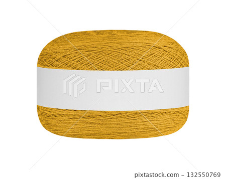 Yellow Ball of Yarn with Blank Label 132550769