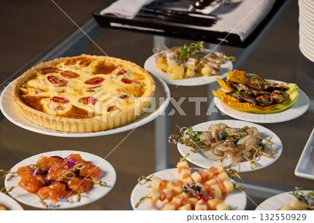 An Exquisite and Delicious Assortment of Gourmet Dishes Beautifully Displayed for All An Exquisite and Delicious Assortment of Gourmet Dishes Beautifully Displayed for All 132550929