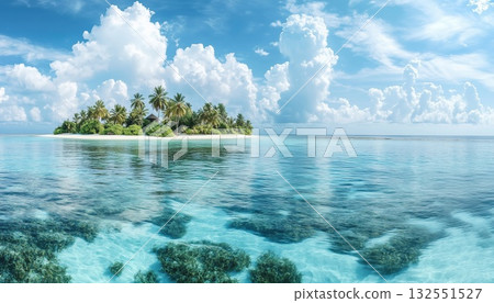 Panoramic Views Of The Stunning Maldives Tropical Island Paradise 132551527
