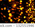 yellow bokeh or highlights on a dark background 132551946