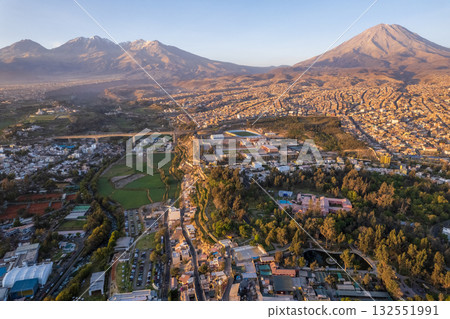 Aerial view of the city of Arequipa Aerial view of the city of Arequipa 132551991