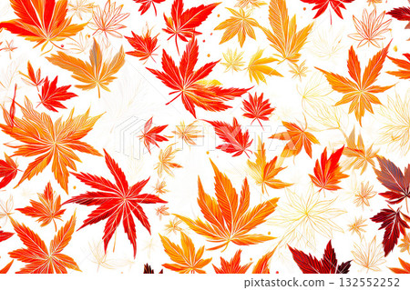 秋葉，日式風格，幾何圖案 132552252