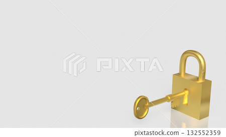 The Gold key and master for security concept 3d Rendering. The Gold key and master for security concept 3d Rendering. 132552359