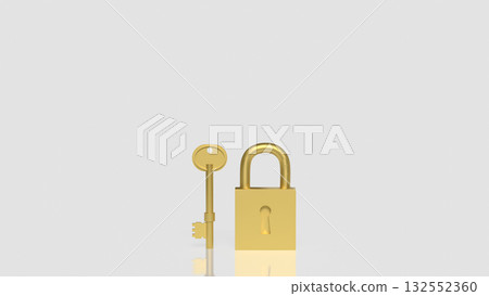 The Gold key and master for security concept 3d Rendering. The Gold key and master for security concept 3d Rendering. 132552360