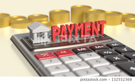 The Bank and Payment  for Business concept 3d Rendering. 132552369