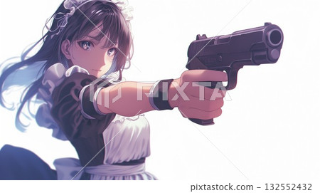 Maid-clad combatant 132552432