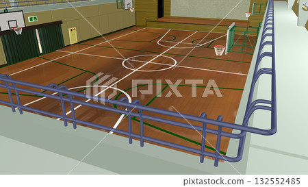 「體育館內部」是動畫的完美背景。 132552485