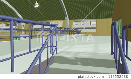 "Interior of the gymnasium" is the perfect background for animation 132552488