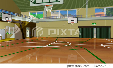 "Interior of the gymnasium" is the perfect background for animation 132552498