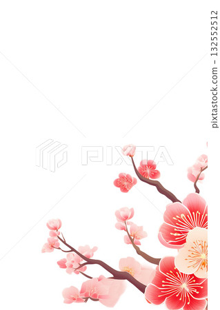 Background material: Plum blossoms cutout Background material: Plum blossoms cutout 132552512