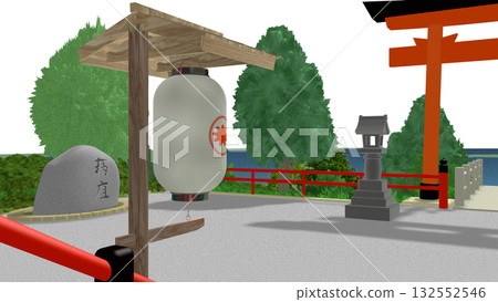 「海景神社」PNG素材,可作為動畫背景。天空是透明的,請隨意使用。 「海景神社」PNG素材,可作為動畫背景。天空是透明的,請隨意使用。 132552546