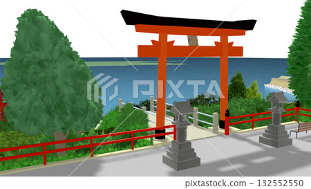 "Shrine with a view of the sea" PNG material that can be used as a background for animation. The sky is transparent, so feel free to use it. "Shrine with a view of the sea" PNG material that can be used as a background for animation. The sky is transparent, so feel free to use it. 132552550