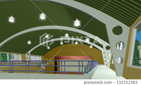 「體育館內部」是動畫的完美背景。 132552565