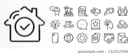 Smartphone target, Smartphone cover and Strategy line icons for web app. Glare of light effect. Message icon. Pack of Wallet, House security, Loyalty ticket pictogram icons. Vector Smartphone target, Smartphone cover and Strategy line icons for web app. Glare of light effect. Message icon. Pack of Wallet, House security, Loyalty ticket pictogram icons. Vector 132552709
