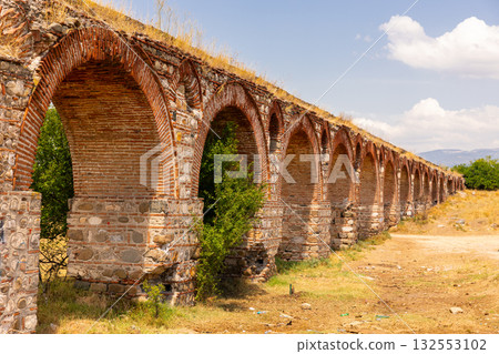 Roman aqueduct in northern Macedonia, located near capital Skopje Roman aqueduct in northern Macedonia, located near capital Skopje 132553102