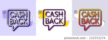 Cashback service line icon. Halftone dotted pattern. Gradient icon with grain shadow. Money transfer sign. Speech bubble symbol. Line money transfer icon. Various designs. Vector Cashback service line icon. Halftone dotted pattern. Gradient icon with grain shadow. Money transfer sign. Speech bubble symbol. Line money transfer icon. Various designs. Vector 132553274