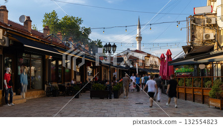 Summer street scenes of Old Bazaar in Skopje, North Macedonia Summer street scenes of Old Bazaar in Skopje, North Macedonia 132554823