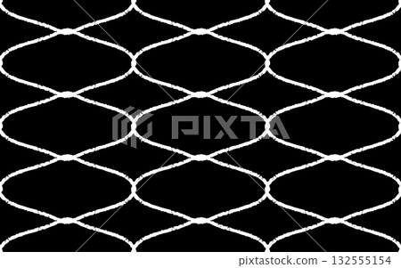 Hand-drawn spiral pattern, wire mesh style, seamless, vector, black and white Hand-drawn spiral pattern, wire mesh style, seamless, vector, black and white 132555154