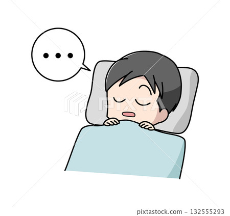 睡眠呼吸中止症患者的插圖 睡眠呼吸中止症患者的插圖 132555293