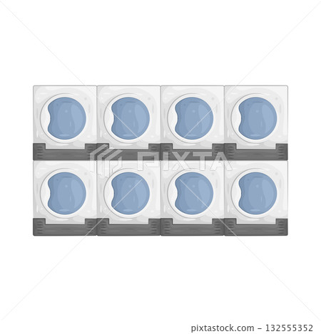 Illustration of washing machine Illustration of washing machine 132555352