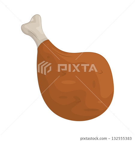 Illustration of fried chicken plush toy Illustration of fried chicken plush toy 132555383