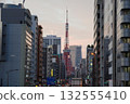 Tokyo Tower just before it lights up 132555410