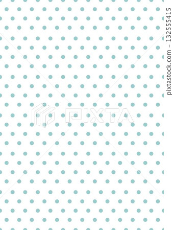 Polka dot pattern texture background illustration, white background, vertical, green, blue-green, mint, vector 132555415
