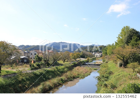 Early autumn scenery of Minamiasakawa River, around Ryonan Park, and Mount Takao 132555462