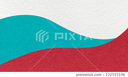 Abstract white, turquoise, red texture paper background, wavy layers. Wave pattern with copy space for banner Abstract white, turquoise, red texture paper background, wavy layers. Wave pattern with copy space for banner 132555536