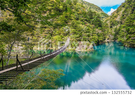 靜岡縣須俁峽的夢幻懸索橋 132555732