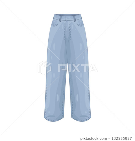 Illustration of jeans 132555957