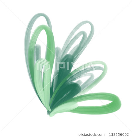 Gentle decorative illustration with leafy green color Gentle decorative illustration with leafy green color 132556002