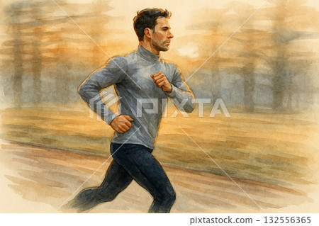 冬季呼吸和跑步姿勢 冬季呼吸和跑步姿勢 132556365