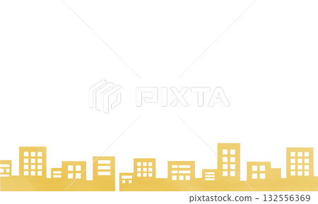 Simple cityscape (buildings) background illustration 132556369