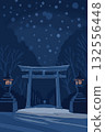 積雪覆蓋的鳥居 132556448